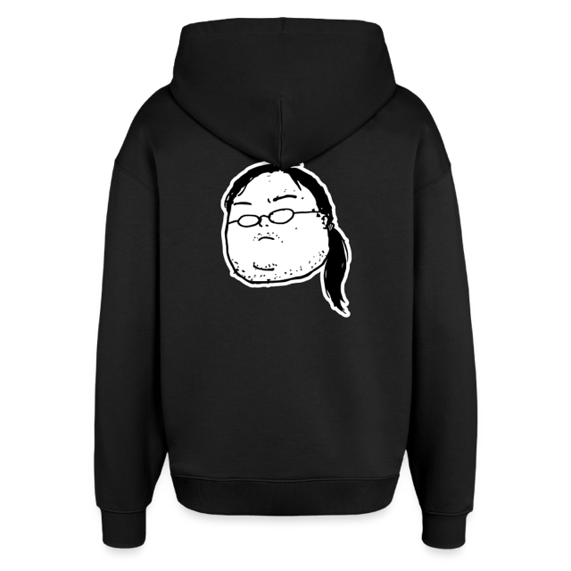oversized hoodie, back view