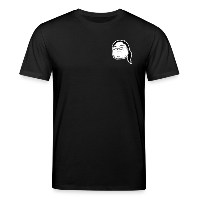 Black t-shirt with the ponytail logo on the chest